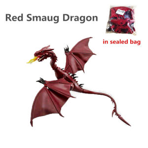 Creative Red Smaug Flame Dragon Building Blocks Classic Movies Character Figures DIY Bricks Toys For Children Christmas Gifts