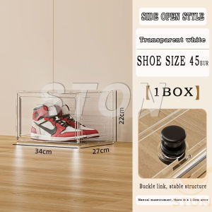 Ston Acrylic Shoe Rack Organizer Magnetic Transparent Acrylic Sneaker Shoes Shoe Box Stackable Cabinet