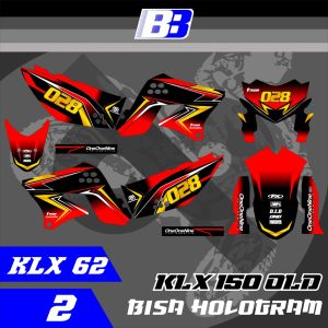 Variasi Sticker Motor KLX 150 Lama/ Terlaris Striping KLX Old Desain Racing Terbaru KLX 62