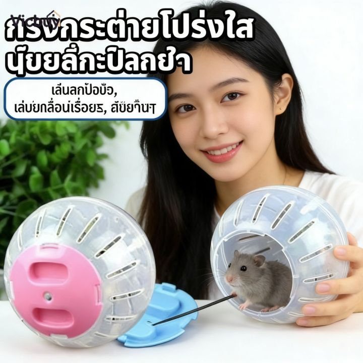 Vicbuy丨 ลูกบอลพลาสติกขนาดเล็กสำหรับหนูแฮมสเตอร์วิ่งจ๊อกกิ้งของเล่น ...