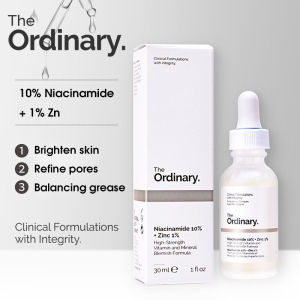 The Ordinary Niacinamide 10%+Zinc 1% Whitening Serum Oil Control Shrink Pores Brighten Pimple Acne Blackheads Remover Facial Essence Brightening Skin Shrinking Pore Essence(30ml)