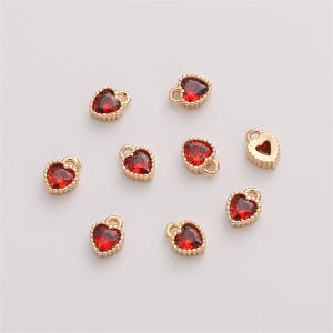 1ชิ้น14K ชุบทองทองเหลืองพร้อมหินเพทายจี้ห้อยคอน่ารักสวยงามสำหรับทำเครื่องประดับต่างหูสร้อยข้อมือสร้อยคอแบบทำมืออุปกรณ์เสริม