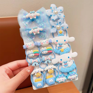 18PCS Kawaii Kuromi Sanrio Hair Ties Anime Hair Ring Elastic Hair Band for Girl Hair Accessories