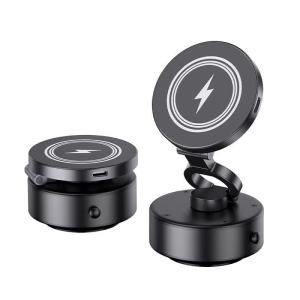 ที่วางศัพท์ในรถยนต์แบบชาร์จไร้สายใหม่ 2025 360 °   ที่วางศัพท์มือถือแบบหมุนได้ ดูดซับแม่เหล็ก ติดผนัง ห้องน้ำ ขาตั้งสากล D1X