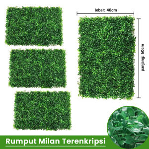 40×60cm Tikar Rumput Buatan Tanaman Taman Daun Hijau Buatan Pagar Privasi Layar Taman Luar Ruangan Pesta Pernikahan Dekorasi Dinding Rumah