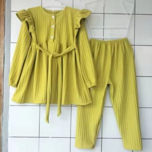 PROMO 2 PCS SETELAN ANAK PEREMPUAN VIRAL / BAJU SETELAN ANAK / SETELAN ANAK CEWEK / BAJU ANAK
