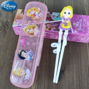 3D Disney Cartoon Learning Chopsticks Stainless Steel 304 Spoon/Fork for Children [SG Ready Stock]