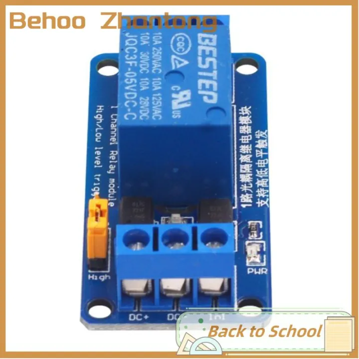 Behoo 3.3V 5V 12V 24V 1 Channel Relay Module High and low Level Trigger ...