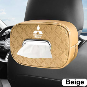 High-capacity Car Interior Tissue Box Kleenex Storage Bag Accessories For Mitsubishi ASX Triton Xpander Pajero Sport Outlander Lancer Grandis Attrage Storm Fuso Mirage