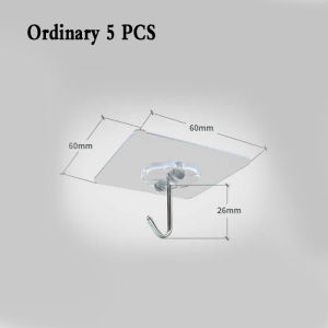 Self Adhesive Wall Nail Transparent Strong Hook Nail Adhesive Wall Hook Strong Adhesive Hook Non-Trace No Drilling Hook Nail Dinding Bathroom Accessories Penyangkut 挂钩
