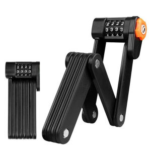 Folding Bike Lock High Security Lever Hardened Alloy Steel 8 Joints Anti-Theft Bicycle Password Lock 85cm Long Foldable Bike Lock for Bicycle/Mountain Bike/Electric Bike/Motorcycle Rantai Kunci Basikal Motor