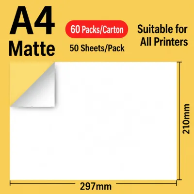 [SG]50/100Pcs A4 Sticker Paper Glossy/Matte Self Adhesive Airwaybill Printing Papers Laserjet Inkjet Printable Label