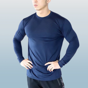 Áo thun thể thao dài tay nam dập vân cao tần. Áo giữ nhiệt nam chất thun lạnh co giãn 4 chiều AGNTRON