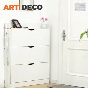 [Kabinet Kasut Moden] 3 Lapis Besar Simpan Kasut Ruang Pintu Shoe Cabinet Organizer