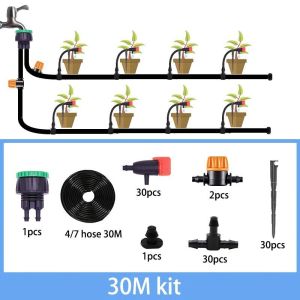 10M-40M Garden Drip Irrigation Watering Kit Automatic Watering System Plant Micro Drip Watering Kits With Adjustable Drippers