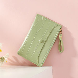 MINGKE Card Holder Coin Purse mini Wallet for Women Stone Pattern Korean Style