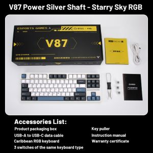 ✅【SG】VGN V87 Mechanical Keyboard | 87-Key TKL Tri-Mode Bluetooth 2.4G USB-C | Hot-Swappable RGB Gasket Gaming Keyboard for PC Laptop Mac Office