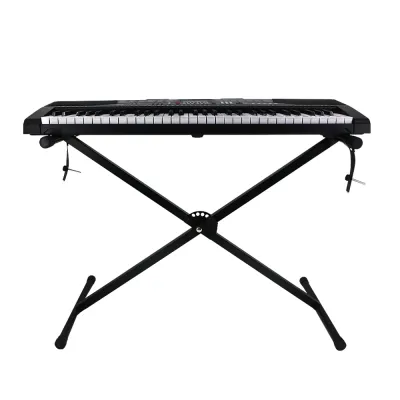 Folding Piano Keyboard Stand Bracket X-Style Heavy Duty Metal Material with Anti-Slip Rubber Caps for MIDI Keyboard