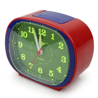 นาฬิกาปลุก นาฬิกาปลุกดังๆ นาฬิกาตั้งโต๊ะ มีไฟ Clock Quartz Alarm SND-335 คละสี รุ่น AlarmClock-SND-335-05g-Song