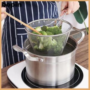 Bopin ตะแกรงทอดเฟรนช์ฟรายส์ตะกร้าทอดลึกทำจากสแตนเลสตะแกรงทอดลวดตาข่ายสำหรับใช้ในครัว