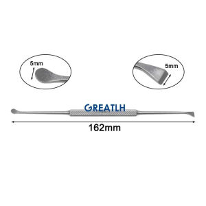 GREATLH Stainless Steel Bone Elevators Double Bone Peeling  Orthopedic Instrument Autoclavable