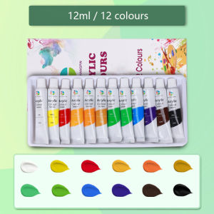 Acrylic Paint Set 12/18/24/36 colors 12 ml Waterproof Art Craft Paints Gifts for Artists Kids Beginners & Painters Canvas Ceramic Rock Painting Kit Art Supplies