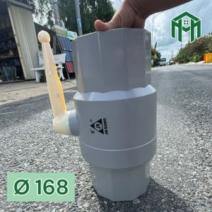 Van (val) nước nhựa PVC phi 140 168 200 hiệu Jia Rong tay mở nhẹ