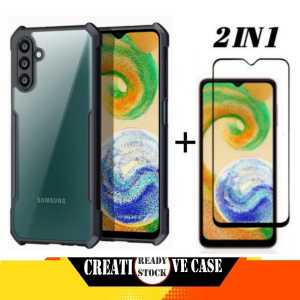PROMO PAKET 2 IN 1  CASE SAMSUNG GALAXY A25 4G / A25 5G / A15 4G / A15 5G / S23 FE 5G / A05 / A05S 2023 / A24 4G LTE / A14 5G / A04S 2022 Ultra Slim Shockproof Transparent Premium Softcase Anti Fall