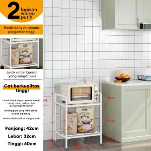 Rak penyimpanan 6 Tingkat Dengan Roda Rak Dapur Microwave Kamar Rak Serba Serbi