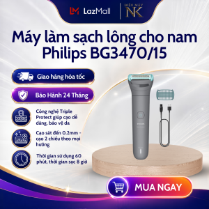 Máy làm sạch lông cho nam Philips Body Groomer 3000 Series BG3470/15 - Hàng chính hãng