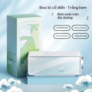 Loa Bluetooth tích hợp sạc không dây được thiết kế theo phong cách hiện đại thích hợp làm quà tặng