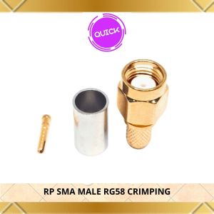 KONEKTOR RP SMA MALE TO RG58 CRIMPING TAIWAN