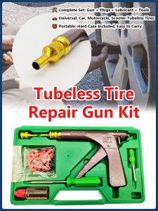 💨 Heavy Duty Vacuum Tire Repair Tool Kit with Mushroom Head Plugs | Fast Permanent Repair for Tubeless Wheels COD Available