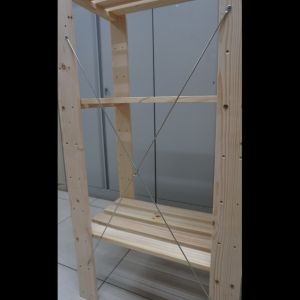 Multi-layer Wooden Rack Shelf Panel Rack Stand & Hardware