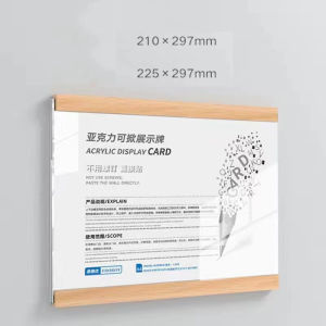 Acrylic Wall Sign Holder A4 Magnetic Wall Photo Display Frame For Document Certificate Sign Display