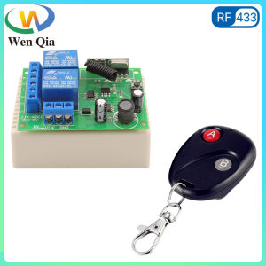 WenQia Bộ Điều Khiển Từ Xa Không Dây DC 24V 30V 12V 6V Bộ Thu Rơle 2CH Với Bộ Phát Cho Nhà Để Xe/Cửa/Cổng/Động Cơ/Đèn