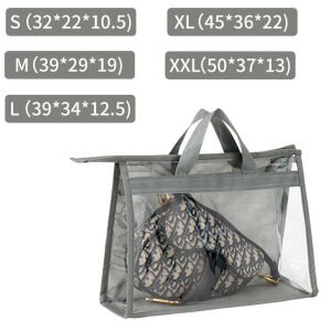 Breathable Handbag Dust Cover Clear Women for Bags Organizer Handbag Protector Hanging Bag with Zipper Dustproof Closet Space-saving Storage Organizer Bag
