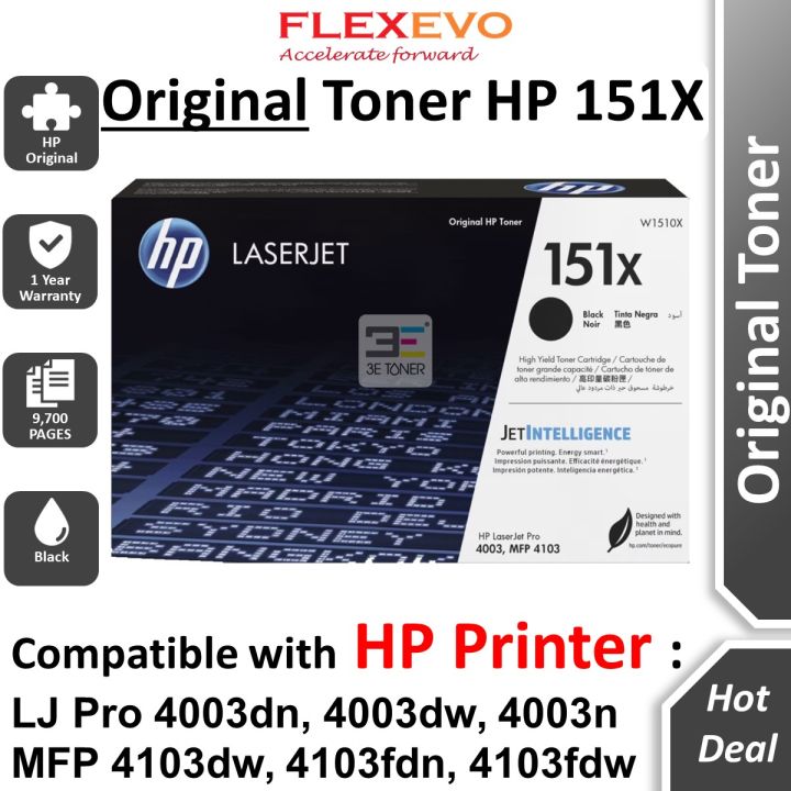 HP 151X Original High Capacity Toner W1510X LaserJet Pro 4003dn 4003dw ...