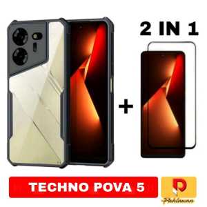 PAKET 2 INC 1 CASE TECNO POVA 5 / POVA 5 PRO / POVA 4 / POVA 4 PRO / POVA NEO 2 / POVA 3 SOFT HARD CASE SUPER SLIM EXCELLENT