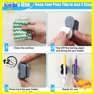 XINGK Chất lượng cao Silicone tự dính bút sáng tạo giá chống rơi chống mất lưu trữ Clip Bút đánh dấu bàn tổ chức phụ kiện