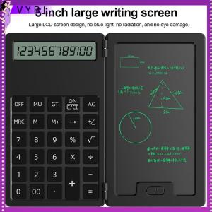 VYBL แผ่นจดบันทึก LCD เครื่องคิดเลขวิทยาศาสตร์ 12หลักค่ะ พร้อมสไตลัส เครื่องคำนวณคณิตศาสตร์ แบบพกพาได้ พับเก็บได้ เครื่องคิดเลขบัญชี ออฟฟิศสำหรับทำงาน