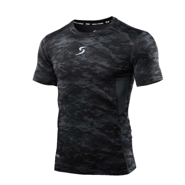 WOLFZONE design mens sports wear t shirts dry fit fitness