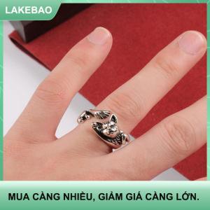 【LAKEBAO】 Cổ Điển Dễ Thương Mèo Nhẫn Phụ Nữ Đồ Trang Sức Hợp Thời Trang Có Thể Điều Chỉnh Vòng Món Quà Đảng Phụ Kiện