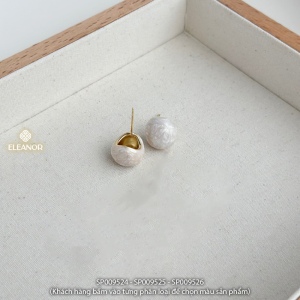 Bông tai nữ chuôi bạc 925 Eleanor Accessories hình cầu nhiều màu phụ kiện trang sức khuyên tai 9524