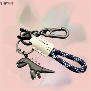 [COD] SHPYHT Local delivery Ship within 24 hours Motorcycle Decoration Accessories Little Dinosaur Car Keychain Single Leather Woven Rope Metal Keychain Handbag Pendant