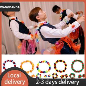 [COD] WANGDANDA Ship within 24 hours 4Pcs set Hawaiian Artificial Flowers Leis Necklace Garland Headband Wedding Birthday Beach Tropical Party Decoration