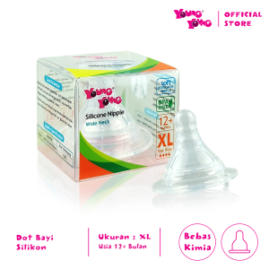 YOUNG YOUNG Dot Botol Susu Wide Neck 1 Pcs  Silicone Nipple Wide Neck  BPA Free