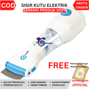 Sisir Vakum Elektrik Vcomb Serbaguna Penyedot Kutu Rambut dan Ketombe Terampuh Bahan Stainless Dengan Daya Sedot Kuat