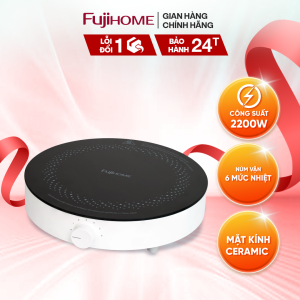 Bếp từ đơn tròn nhập khẩu FUJIHOME IC-H02 công suất lớn 2200w thích hợp nhiều loại nồi chảo bảo hành điện tử toàn quốc 24 tháng