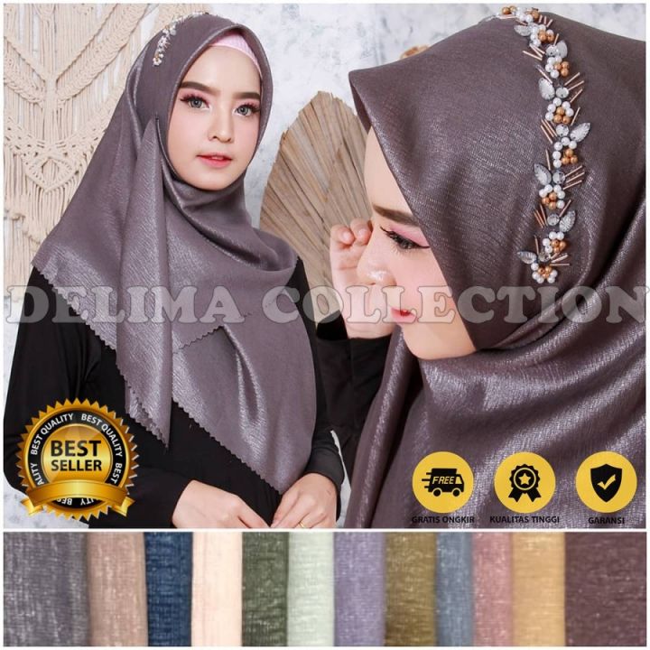 Jilbab Segiempat Payet Pesta / jilbab segiempat glowing | Lazada Indonesia